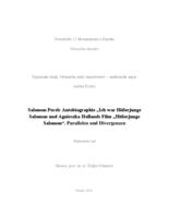 prikaz prve stranice dokumenta Salomon Perels Autobiographie "Ich war Hitlerjunge Salomon" und Agnieszka Hollands Film "Hitlerjunge Salomon". Parallelen und Divergenzen