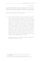 prikaz prve stranice dokumenta Teachers’ Self-Efficacy Based on Symptoms of Attention Deficit Hyperactivity Disorder in Primary School Pupils