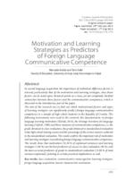prikaz prve stranice dokumenta Motivacija i strategije učenja kao prediktori komunikacijske jezične kompetencije u stranom jeziku