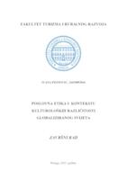 Poslovna etika u kontekstu kulturoloških različitosti globaliziranog svijeta