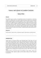 prikaz prve stranice dokumenta Family Influence in Career Choices