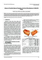 prikaz prve stranice dokumenta Influence of Clay Block Masonry Properties on the Out-of-Plane Behaviour of Infilled RC  Frames