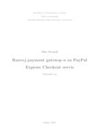 Razvoj payment gateway-a za paypal express checkout servis
