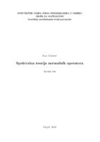 Spektralna teorija normalnih operatora
