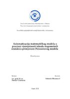 prikaz prve stranice dokumenta Automatizacija matematičkog modela u procjeni vjerojatnosti ishoda nogometnih utakmica primjenom Poissonovog modela