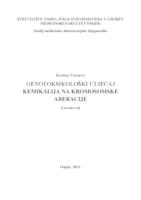 Genotoksikološki utjecaj kemikalija na kromosomske aberacije