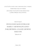 Povezanost koncentracije bakra u sjemenoj plazmi s parametrima analize sjemene tekućine