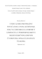 Utjecaj kratkotrajno povećanog unosa kuhinjske soli na udio regulatornih T limfocita u perifernoj krvi i mezenteričnim limfnim čvorovima Sprague-Dawley štakora