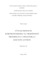 Učinak primjene kortikosteroida na vrijednosti trombocita u bolesnika s dječjom astmom