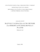 Razvoj i validacija GCMS metode za određivanje rokuronija u plazmi