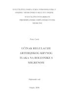 Učinak regulacije arterijskog krvnog tlaka na bolesnike s migrenom