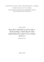 Duljina hospitalizacije u bolesnika podvrgnutih kirurškom liječenju zbog ileusa.