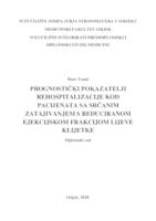 Prognostički pokazatelji rehospitalizacija pacijenata sa srčanim zatajivanjem s reduciranom ejekcijskom frakcijom lijeve klijetke