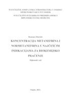 Koncentracija metanefrina i normetanefrina u najčešćim indikacijama za biokemijsko praćenje