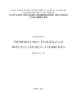 Informiranost pacijenata o rizicima primjene antibiotika