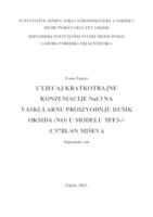 Utjecaj kratkotrajne konzumacije NaCl na vaskularnu proizvodnju NO u modelu TFF3-/- /C57BL/6N miševa