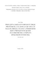 Procjena djelotvornosti triju protokola za izolaciju RNA iz malog broja stanica periferne krvi primjenom Qubit fluorometra i IMPLEN spektrofotometra