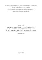 Razvoj deformacije septuma nosa kod djece i adolescenata