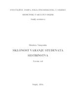 Sklonost varanju studenata sestrinstva