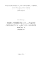 REZULTATI PRIMJENE AMNIJSKE MEMBRANE U LIJEČENJU BOLESTI ROŽNICE