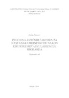 Procjena rizičnih faktora za nastanak uroinfekcije nakon kirurške revaskularizacije miokarda