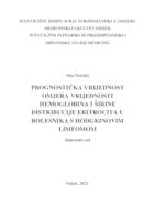 Prognostička vrijednost omjera vrijednosti hemoglobina i širine distribucije eritrocita u bolesnika s Hodgkinovim limfomom