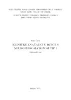 Kliničke značajke u djece s neurofibromatozom tip 1