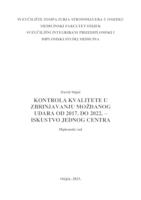 Kontrola kvalitete u zbrinjavanju moždanog udara od 2017. do 2022. godine - iskustvo jednog centra