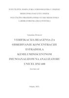 Verifikacija reagensa za određivanje koncentracije estradiola kemiluminiscentnom imunoanalizom na analizatoru Unicel DxI 600