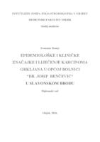 Epidemiološke i kliničke značajke i liječenje karcinoma grkljana u općoj bolnici "dr. Josip Benčević" u Slavonskom Brodu