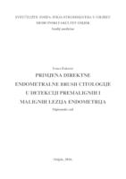 Primjena direktne endometralne brush citologije u detekciji premalignih i malignih lezija endometrija