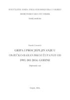 Gripa i procjepljivanje u Osječko-baranjskoj županiji od 1993 do 2014 godine