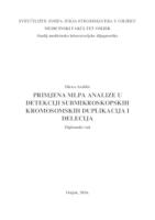 Primjena MLPA analize u detekciji submikroskopskih kromosomskih duplikacija i delecija