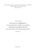 Socijalna odredba i usamljenost među starijim osobama koje pate od kroničnih tjelesnih bolesti