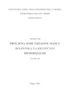 Procjena "suhe" tjelesne mase u bolesnika na kroničnoj hemodijalizi