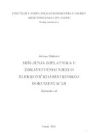 Mišljenja djelatnika u zdravstvenoj njezi o elektroničkoj sestrinskoj dokumentaciji