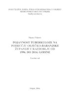 Pojavnost tuberkuloze na području Osječko-Baranjske županije u razdoblju od 1996.-2014. godine.