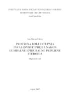 Procjena intenziteta boli i stupnja invalidnosti nakon lumbalne epiduralne primjene steroida