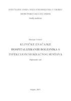 Kliničke značajke hospitaliziranih bolesnika s infekcijom mokraćnog sustava