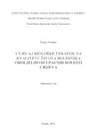 UTJECAJ BIOLOŠKE TERAPIJE NA KVALITETU ŽIVOTA BOLESNIKA OBOLJELIH OD UPALNIH BOLESTI CRIJEVA