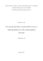 Percepcija liječnika i medicinskih sestara o utjecaju glazbe na rad u operacijskoj dvorani