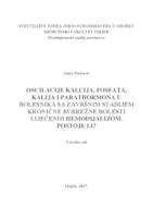 Oscilacije kalcija, fosfata, kalija i parathormona u bolesnika sa završnim stadijem kronične bubrežne bolesti liječenih hemodijalizom