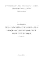 Mišljenja medicinskih sestara o modernom dokumentiranju u sestrinskoj praksi