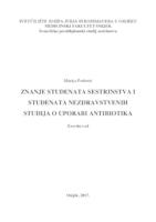 Znanje studenata sestrinstva i studenata nezdravstvenih studija o uporabi antibiotika