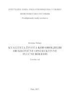 Kvaliteta života kod oboljelih od kronične opstruktivne plućne bolesti