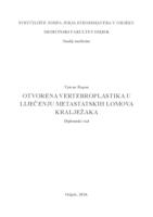 Otvorena vertebroplastika u liječenju metastatskih lomova kralježaka