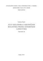 Stav pacijenata s kroničnim bolestima prema generičkim lijekovima