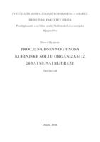 Procjena dnevnog unosa kuhinjske soli u organizam iz 24-satne natrijureze