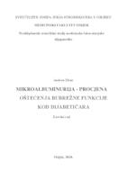 Mikroalbuminurija - procjena oštećenja bubrežne funkcije kod dijabetičara