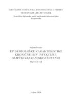 Epidemiološke karakteristike kronične HCV infekcije u Osječko-baranjskoj županije